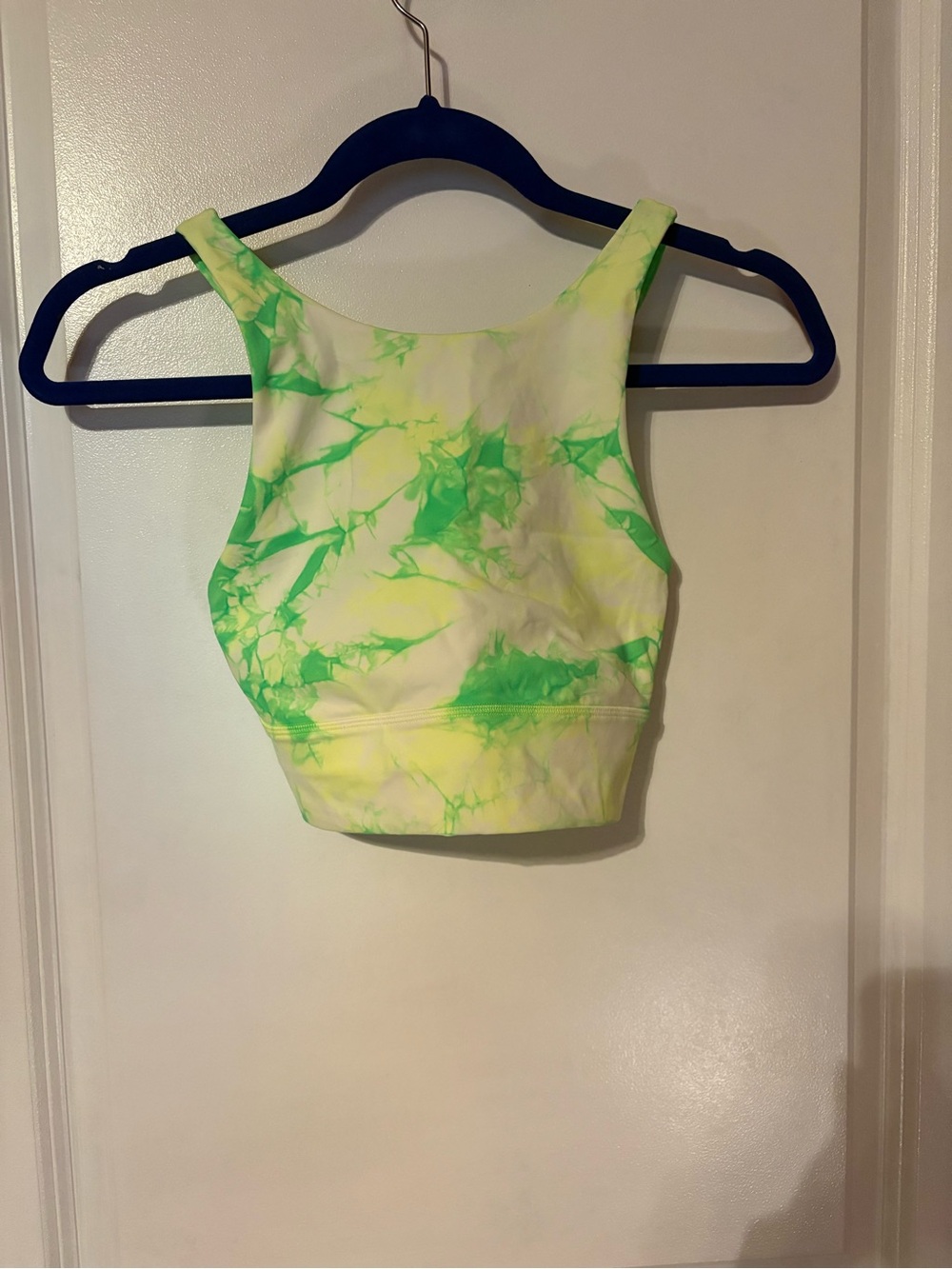 Lululemon Neon Green Tie-Dye Sports bra